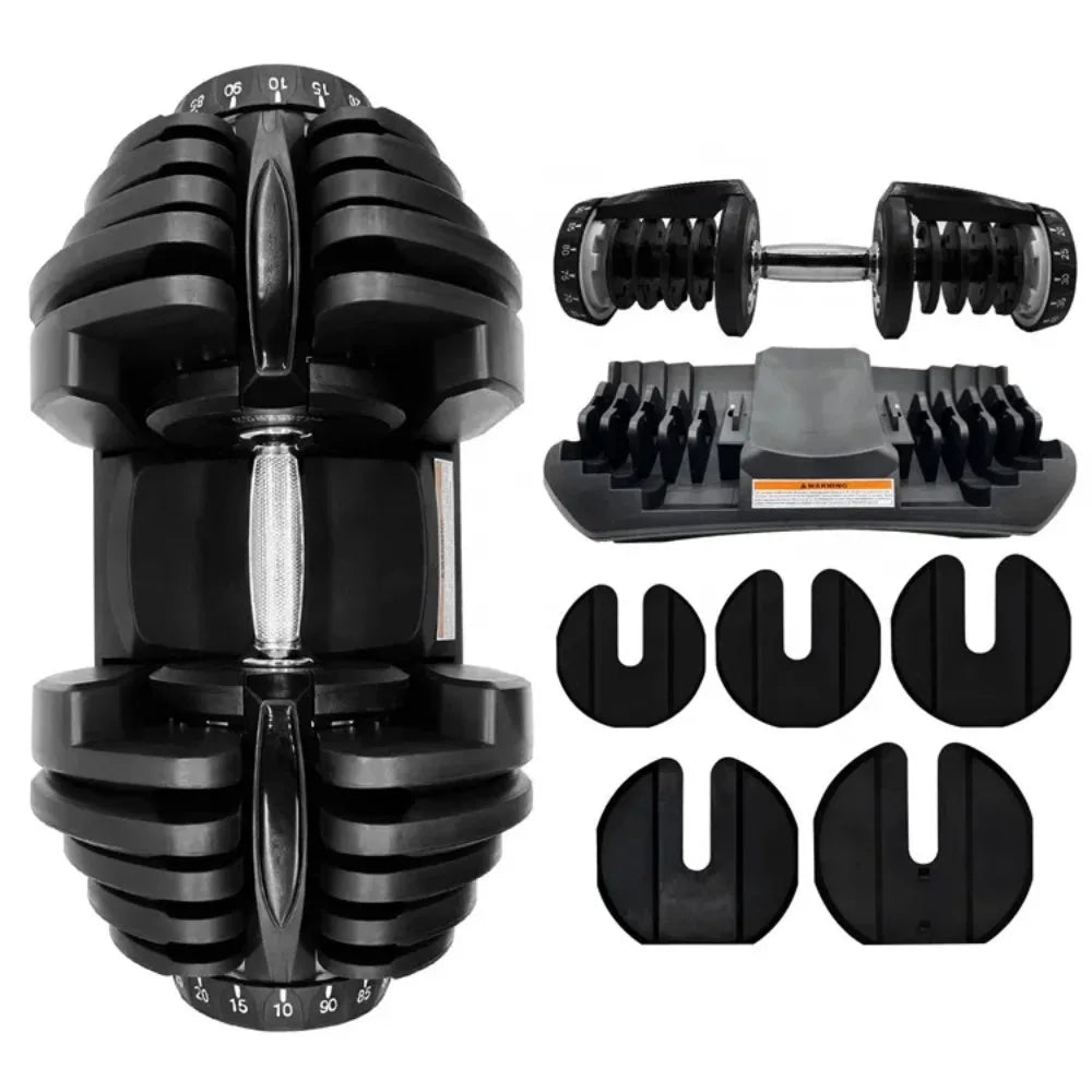 40kg/90 lbs. Smart Dumbbells for Men: Fast, Detachable, and Adjustable Design, Suitable for Household and Gym Fitness Equipment