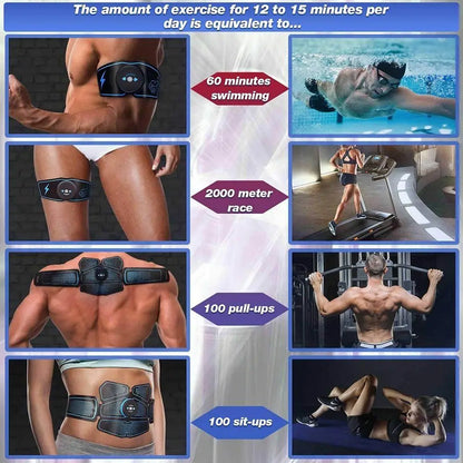 EMS Wireless Muscle Stimulator Rechargeable Fitness Hip And Abdominal Training Electric Slimming Patch Body Shaping Massager